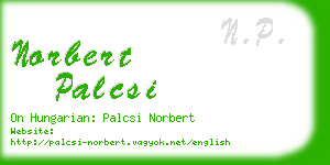 norbert palcsi business card